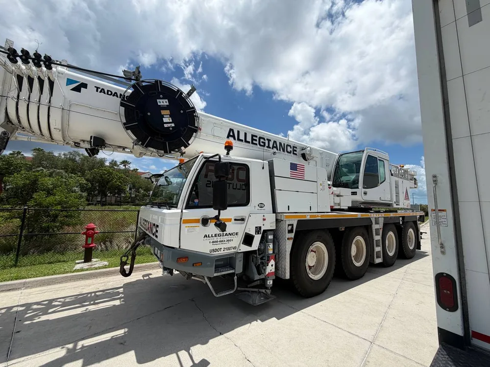 All-terrain crane serviced on location by P&C Mobile Repair