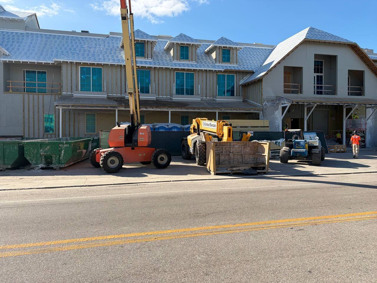 Boom lift and telehandler repair at a Bonita Springs construction site